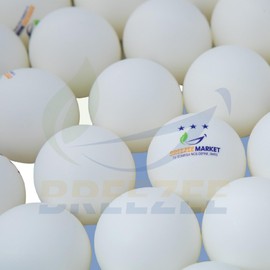 BREEZEE Set De Pelotas de Ping Pong, Tenis De Mesa, Tamaño Profesional 60 Piezas 5 Estrellas 40 mm, Alto Rendimiento Y Tecnología en Rebote Óptimo, Alta Calidad de Juego y Durabilidad