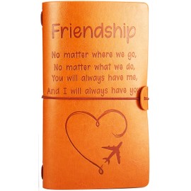 Friendship Journal Gift-Sister Gift-Long Distance Gift-Farewell Gift-Christmas Gift-Freind Gift-No Matter Where We Go-Refillable Travel Photo Diary Notebook-Always My Sister,Forever My Friend