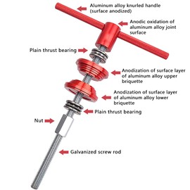 Bottom Bracket Tool Bicycle Bearing Press Bike Headset Installation Detachable Tool Nonslip Bike Headset Cup and Bottom Bracket Press Installation Tool for Bike Repair Accessory(Upgrade, Red)