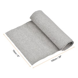 Rebower 6" x 39" Elastic Cuffs Ribbed Trims for Sewing Cotton Fabric Knitted Ribbed Stretch Band, [for Cuffs, Waistband, Collar] - Light Grey