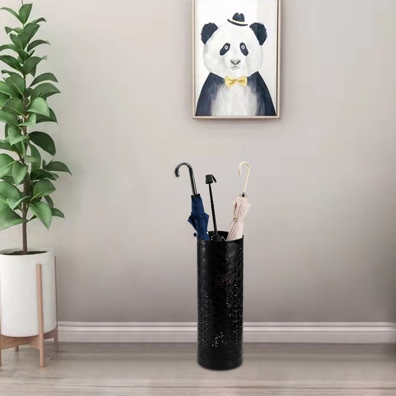 Hacaroa Metal Round Umbrella Stand Rack, Free Standing Umbrella Holder