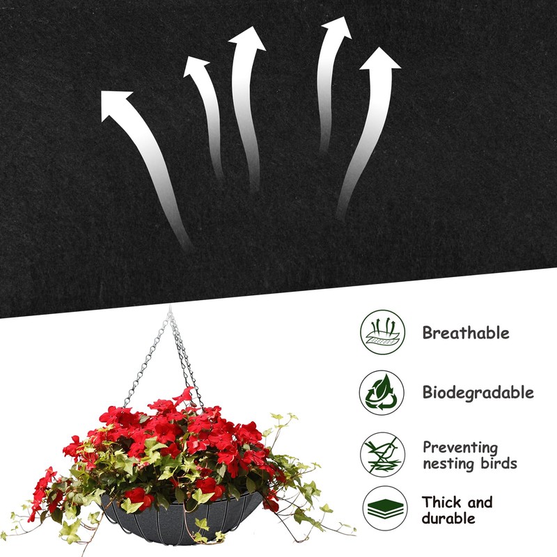 16x80 Inch Fabric Planter Liner Non Woven Plant Felt Roll