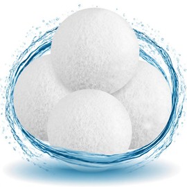 Pack of 4 Oil-Absorbing Sponge Skimmer Balls, Reusable Whirlpool Sponge, Whirlpool Accessories, Filter Balls, Oil Absorbing Sponge Ball, Hot Tub Scum Absorber for Hot Tubs, Spa, Swimming Pool