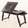 Laptop Desk for Bed with Fan Nnewvante 7 Angles &