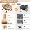 RADIATA Rocking Egg Chair with Thicken Cushion, Indoor Outdoor Oversized