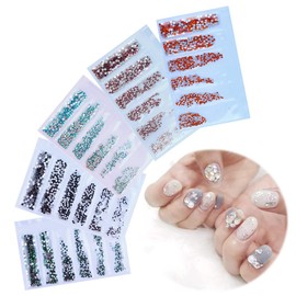 Ranvi 7200 Pieces(6 Grid)5 Pack of Nail Art Rhinestone Decoration Style3