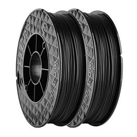 Tiertime UP Fila Premium PLA 3D Printer Filament, Low Odor, Consistent 1.75mm Diameter,1KG (500g×2 Spool), Black