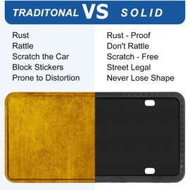 UrbanX Silicone License Plate Frame for Saturn Outlook 2 Pack Car License Plate Cover, Universal US Car Black License Plate Bracket Holder. Rust-Proof, Rattle-Proof, Weather-Proof