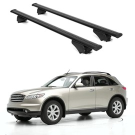 ERKUL Roof Rack Cross Bars for Infiniti FX35 2003-2013 | Aluminum Crossbars with Anti Theft Lock for Rooftop | Compatible with Raised Rails - Black