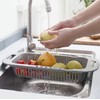 Extendable Over the Sink Colander Fruits and Vegetables Drain Basket