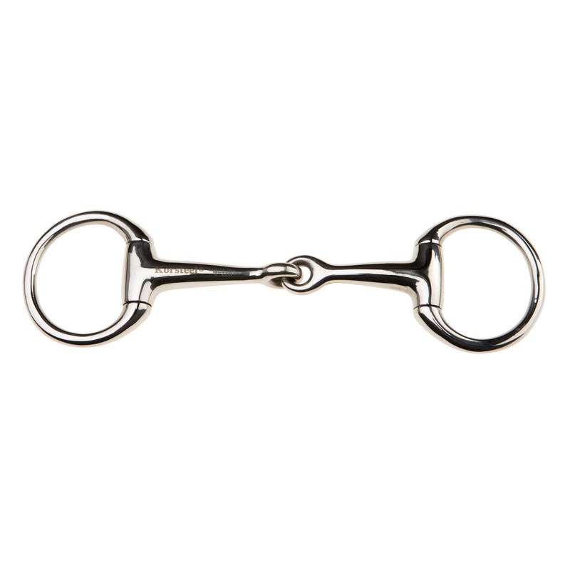 Korsteel Stainless Steel Jointed Eggbutt Bradoon Snaffle Bit, 5"