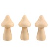 Tsudoku 18 Pieces Unfinished Wooden Mushroom 6 Sizes of Natural