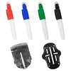 Golf Ball Markers,2PCS Golf Ball Liner Template and 4PCS Markers,Line