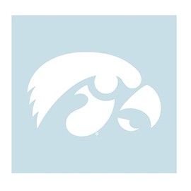 Iowa Decal (WHITE HAWKEYE DECAL (3''4''6''12''18''), 4 in)