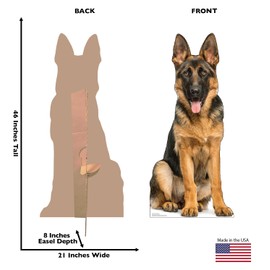 Cardboard People German Shepherd Life Size Cardboard Cutout Standup - Made in USA