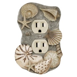 At the Beach Blue Single Outlet Cover Switchplate