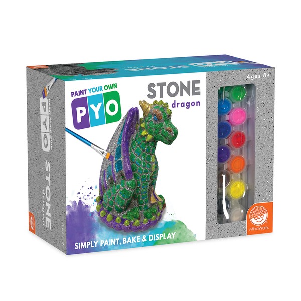 MindWare Paint Your Own Stone Dragon - Ages 8 & Up
