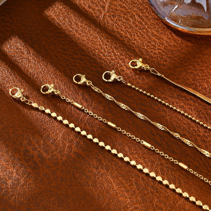 Striviio Gold Bracelets for Women, 14K Gold Plated Stackable Bracelet