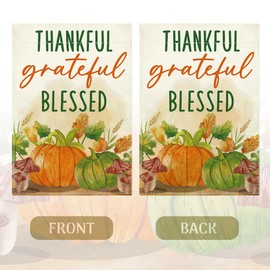 Thanksgiving Pumpkin Garden Flag Fall Autumn Pumpkin Garden Flag for Outside Holiday Outside Outdoor Patio Lawn Decorations Yard flag 12x18 Inch