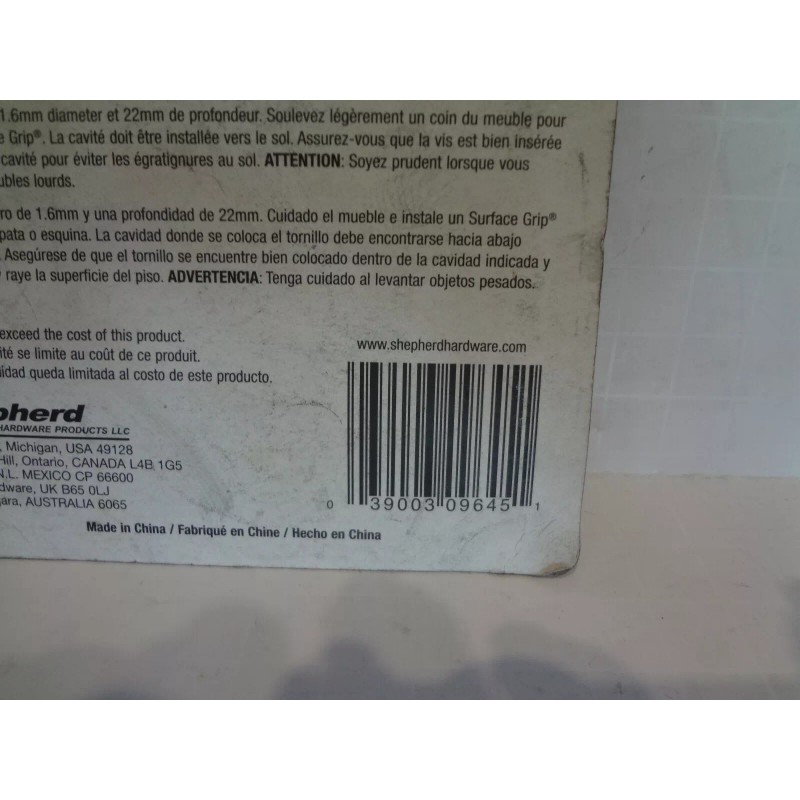 Shepherd Hardware 9645 1-1/2" Heavy-Duty Anti-Skid Pads 4 pcs