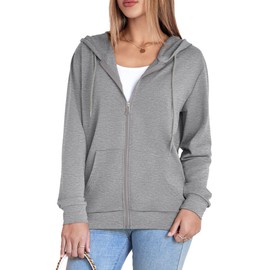 Witsmile Womens Zip Up Hoodies Fall Fashion Outfits Casual Jackets Light Weight Long Sleeve Sweatshirt