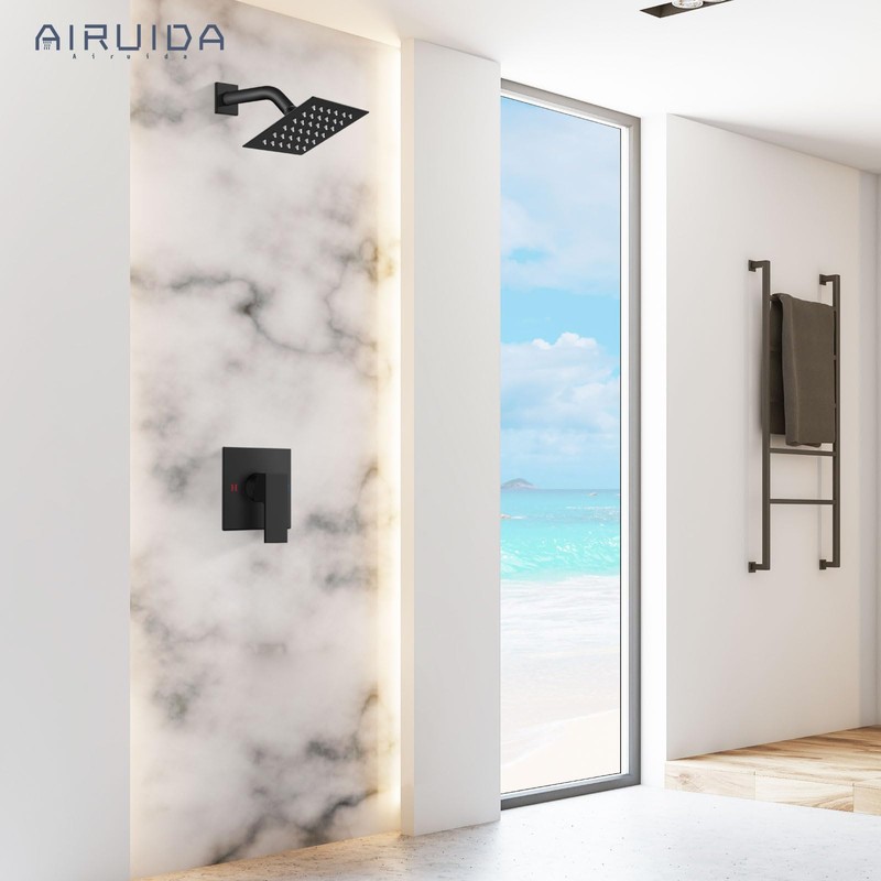 Airuida Shower Faucet Set Bathroom Rain Shower System SUS304 Stainless