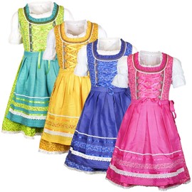 MS-Trachten Girls' Dirndl Carina Children's Dirndl Costume Dress 3 Pieces, sun