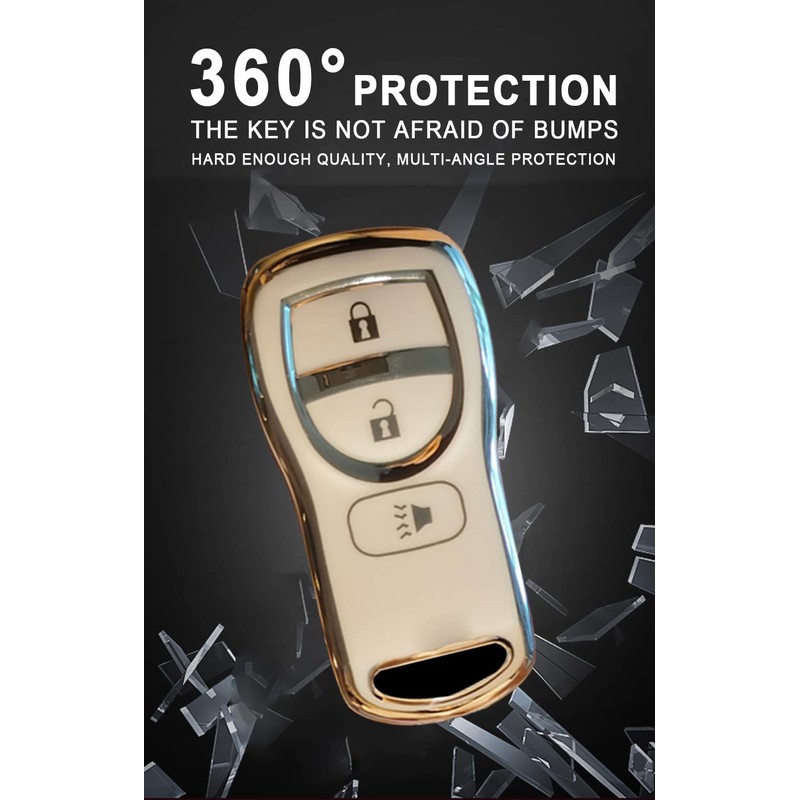 TECART Soft TPU Key Fob Fit for Nissan Armada Frontier