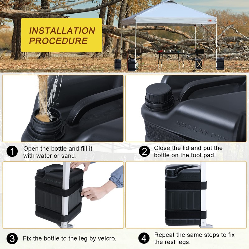 ABCCANOPY Heavy Duty Water Canopy Weights, 4Pack, 115LB