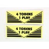 Game Room Guys Arcade Pinball 4 Tokens 1 Play Sticker