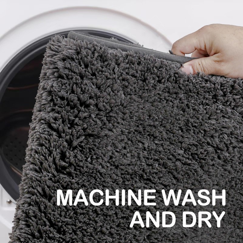 Myting Grey Bath Mat 40x60 cm Super Absorbent Bath Mats