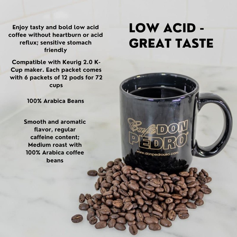 Cafe Don Pedro American Roast Naturally Low Acid Coffee -