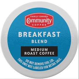 Community Coffee Single Serve Cups, Breakfast Blend Medium Roast 72 K-Cups
