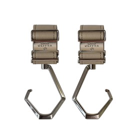 Solo Stroller Hooks, 360 Degree Rotation, Set of 2 (SIRVER/GREY)