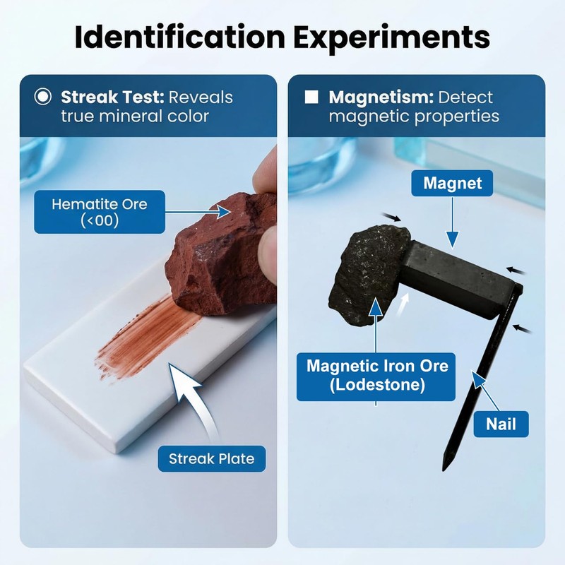 SuiToWan Mineral ID Kit Rock Mineral Identification Kit - Includes