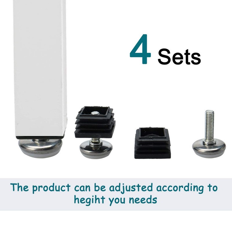 sourcingmap Adjustable Leveling Feet 25 x 25mm Inserts Furniture Table