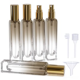 seafulee 15ml 5PCS Refillable Travel Perfume Atomizer Bottles,Mini Empty Colorful Cologne Spray Bottle,Mini Size Sprayer Portable for Travel and Sample Container Toiletries Dispenser (Brown)