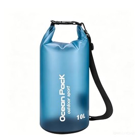 Bolsa Seca Impermeable, Ligera, de 10 l, Ideal para Kayak, navegación, Pesca, natación y Acampada (Azul)