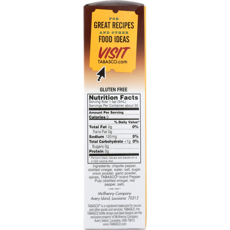 TABASCO, Chipotle Pepper Sauce, 5 Fl Oz(Pack of 6)