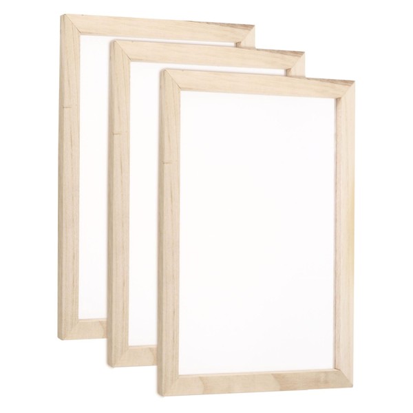 sourcing map 3pcs Silk Screen Printing Frame, 13.4x9.8 Inch Wood