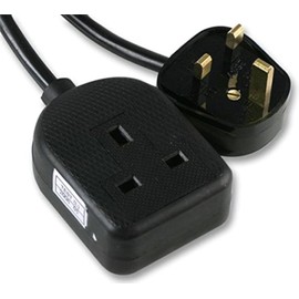 Pro Elec PELB1606 Rubberised Plastic 1-Gang Extension, Black, 5m Lead