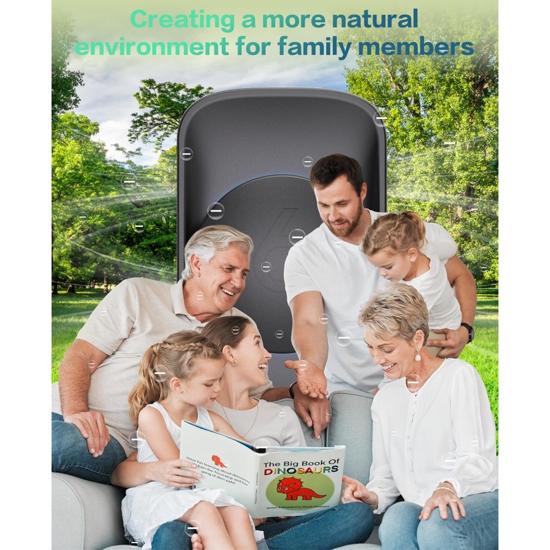 iDiskk Plug-in Air Purifier, Portable Negative Ion Air Purifier, Mini