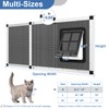 Ventilated Pet Door for Window, Fits 28.5"-32" Width Window, 2-Min