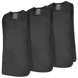 MISEMIYA - Pack of 3 Units - Apron Cleaning Work Uniform Clinic Hospital Cleaning Veterinarian Health Hospital - Ref.868, Black 21