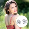 CPJJ Earrings 925 Silver for Women - Clover & Heart