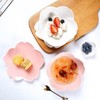 KKGUD Cute Cherry Blossom Ceramic Serving Bowl with Saucer and