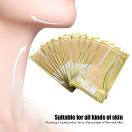 Mascarilla Antiarrugas Para El Cuello, 10 Piezas Mascarilla De Colágeno Para El Cuello Mascarilla Reafirmante Nutritiva Para La Piel Del Cuello Para El Tratamiento De Las Arrugas(28*15*6Cm-Blanco)