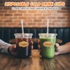 Ziliny 50 Sets Clear Plastic Cups with Lids Straws Disposable