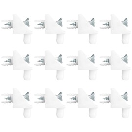 12 Pack Shelf Support Pins Replacement for IKEA Part #101558 (Pax, KOMPLEMENT), White