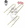 Vintage Lowrider 3 Vintage Lowrider 26" Replacement Flat Twisted Bicycle Gold Fender Braces.